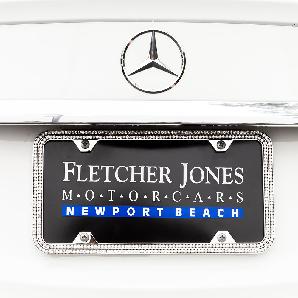 Vintage Chrome License Plate Frame Fletcher Jones Las Vegas