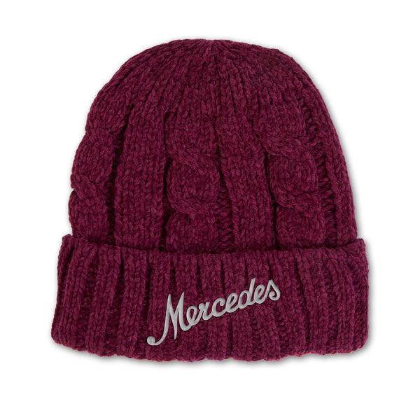 Blossom Cable Knit Beanie by Mercedes-Benz