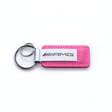 Mercedes-AMG Pink Leather Keychain