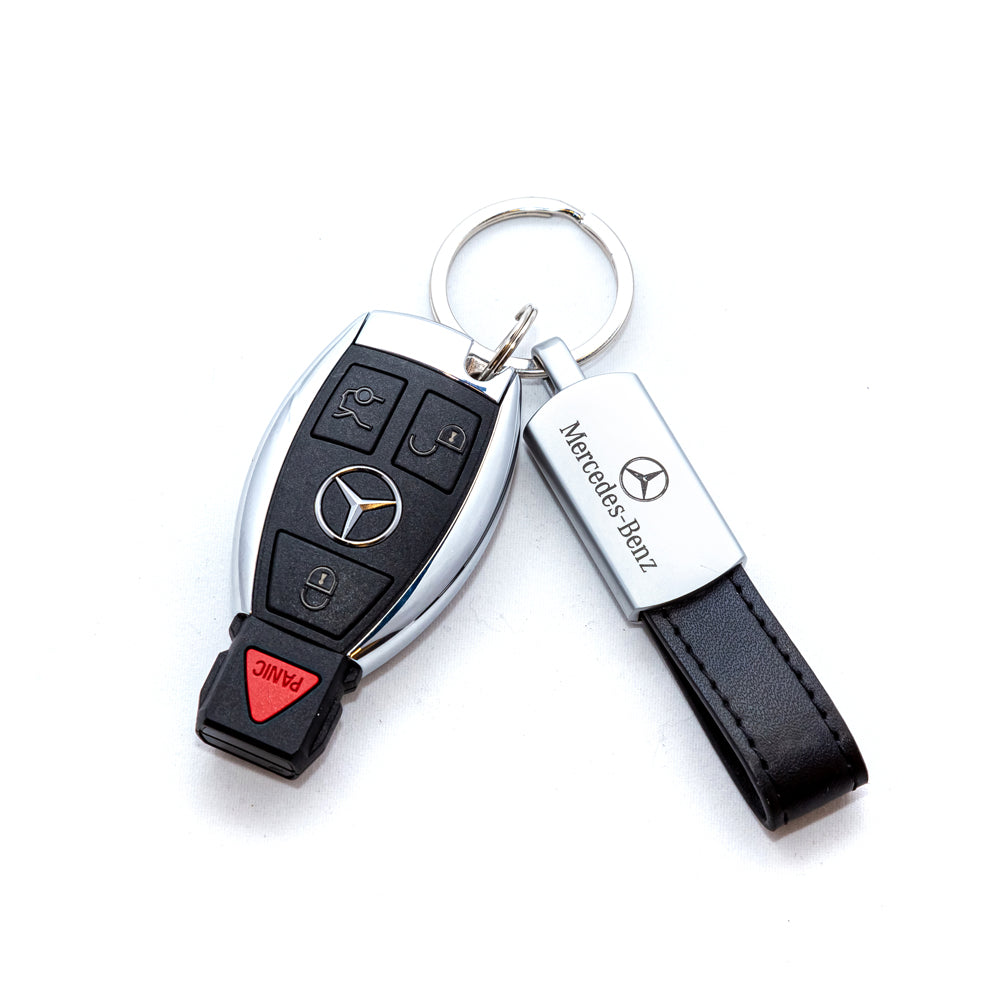 Mercedes Benz New Key Fobmercedes Benz Leather Keychain - Zinc