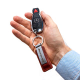 Mercedes-AMG Brown Leather Keychain